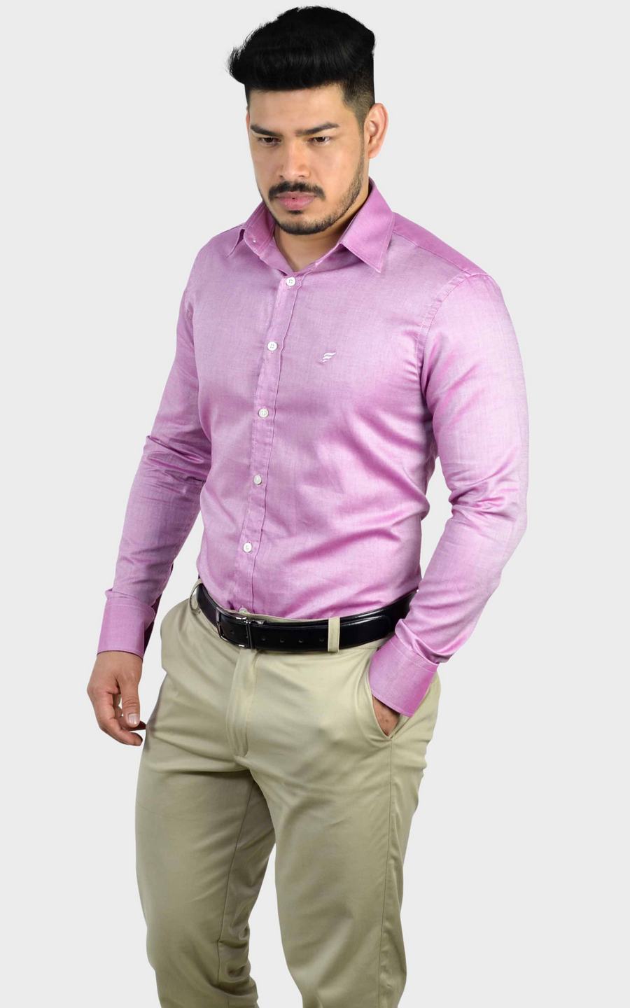 Wholesale Egyptian light pink men's dress shirt oxford - Farg Store